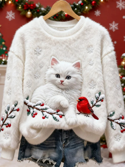 Holiday Cat Sweater