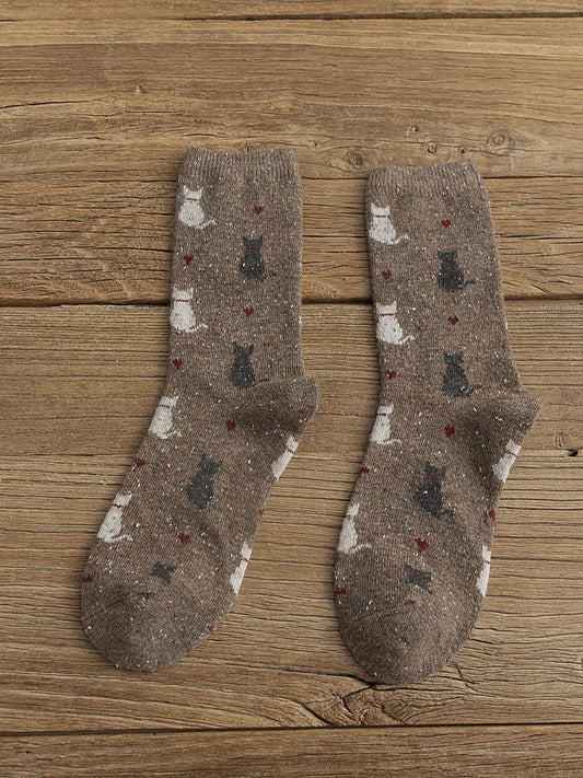 Winter Cat Socks
