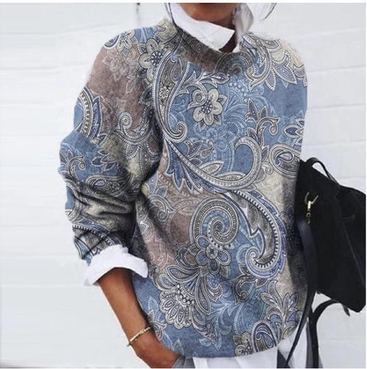 The Azure Scroll Sweater