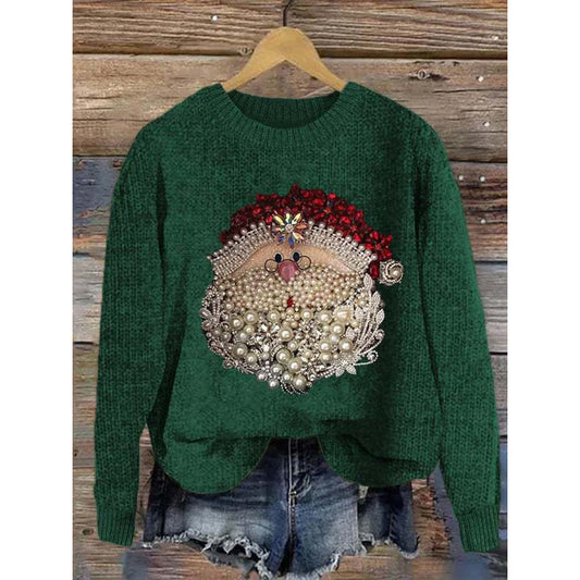 Vintage Glam Santa Sweater