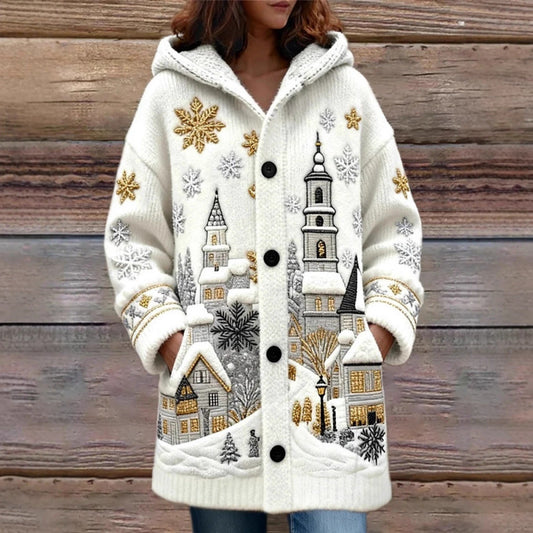 Snowflake Village Long Cardigan
