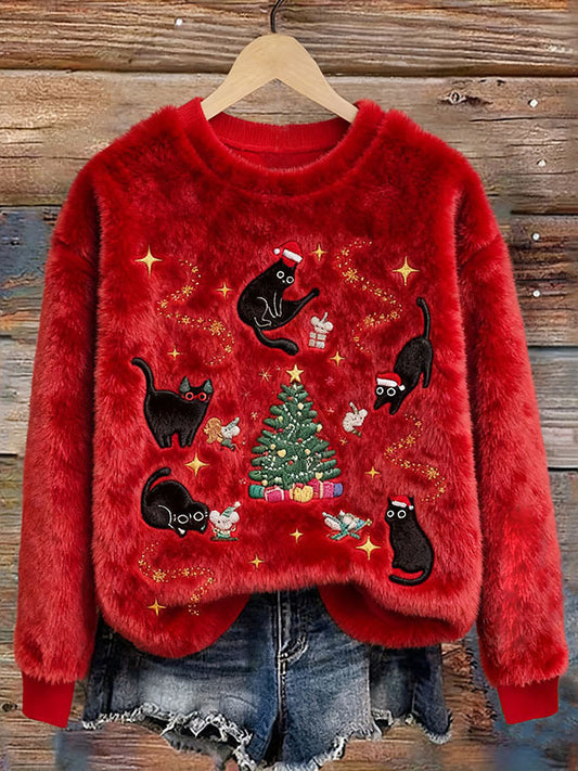 Holiday Cat Lover Sweater