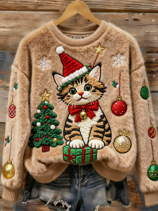 Santa Cat Christmas Sweater