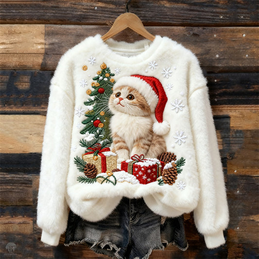 Festive Cat Lover Christmas Sweater