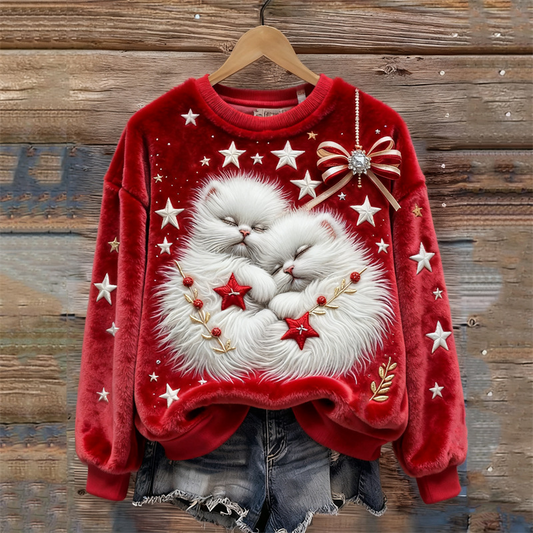 Snuggling Kittens Christmas Sweater