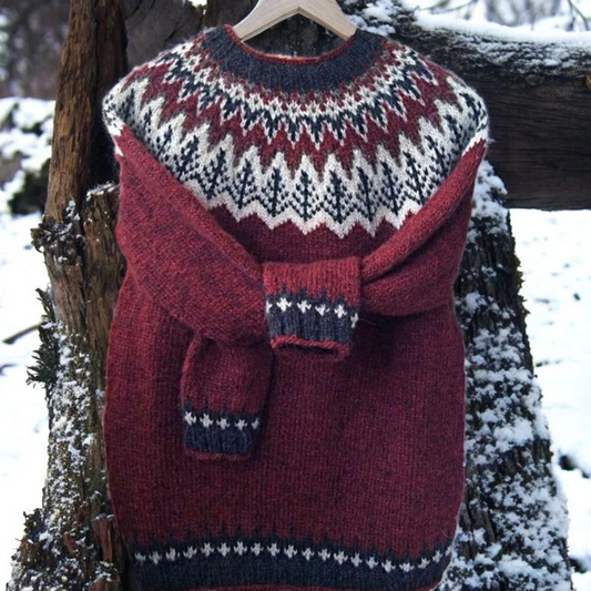 The Burgundy Rose Sweater